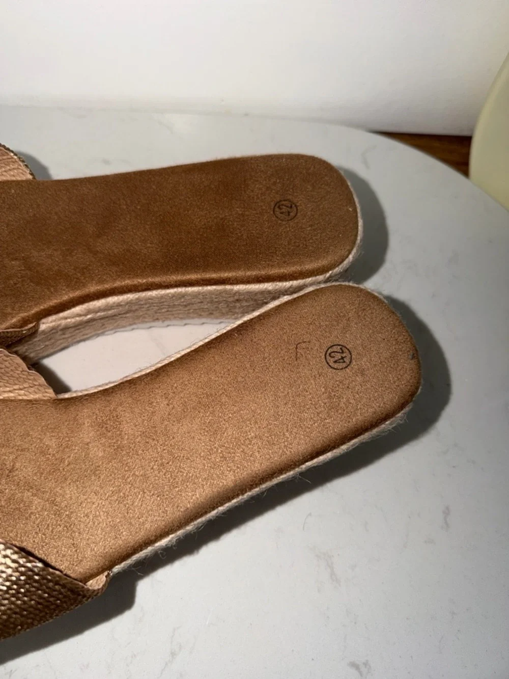 Bronze Woven Platform Sandals | Coastal Vacation | Beach Boho | Size 11 - Picture 6 of 10